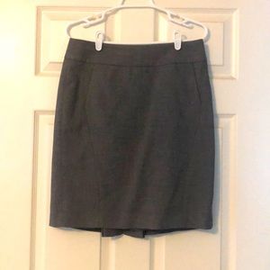 Loft Gray Pleated Skirt with Pockets